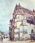 Alfred Sisley Church at Moret after the Rain oil painting on canvas